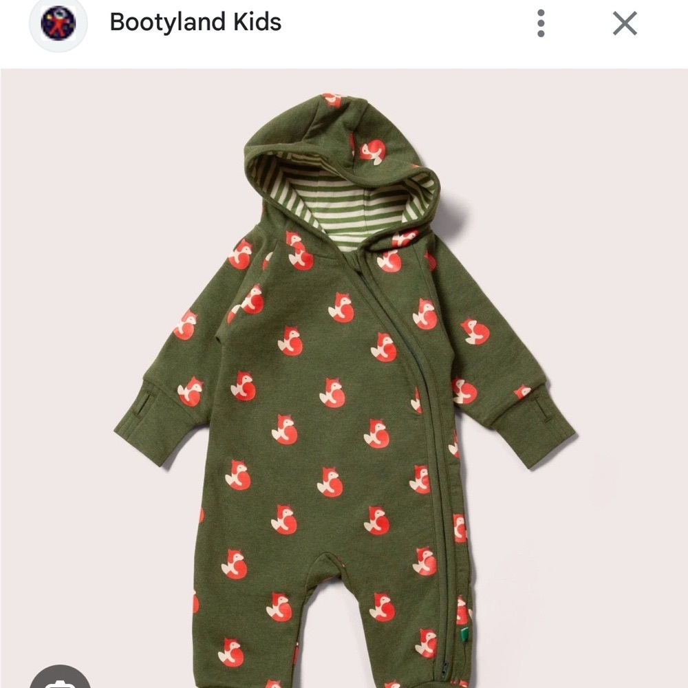 Little Fox Reversible Hooded Snug As A Bug Suit